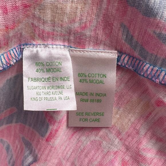 Lilly Pulitzer Sleeveless Dress, Coral Print, Cotton Modal, Summer Beach Resort - Picture 9 of 10